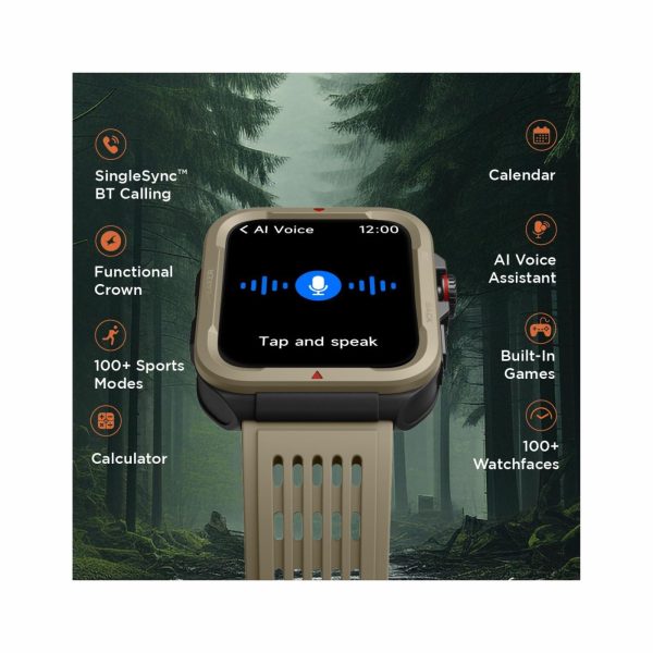 Titan Fastrack Active Smart Watch Khaki (5)