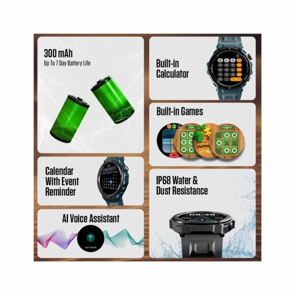 Titan Fastrack Xtreme Pro Smart Watch Blue (2)