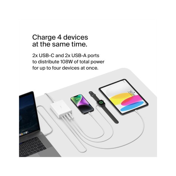Belkin 108W GaN USB Charging Station White (9)