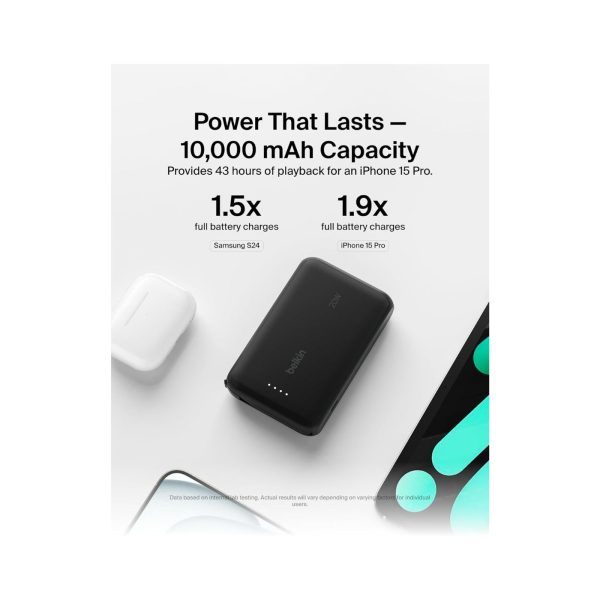 Belkin 10K PD Fast Charge Portable with Integrated Cable Black (4)