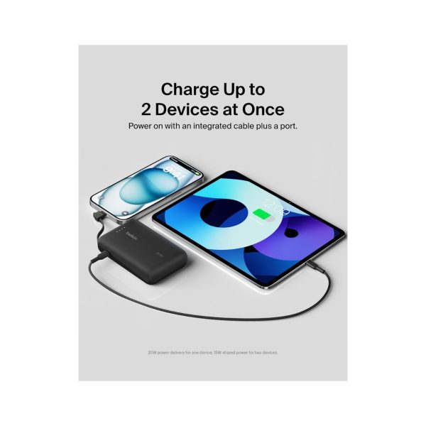 Belkin 10K PD Fast Charge Portable with Integrated Cable Black (5)