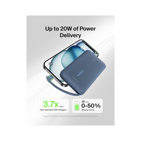 Belkin 10K PD Fast Charge Portable with Integrated Cable Blue  (6)