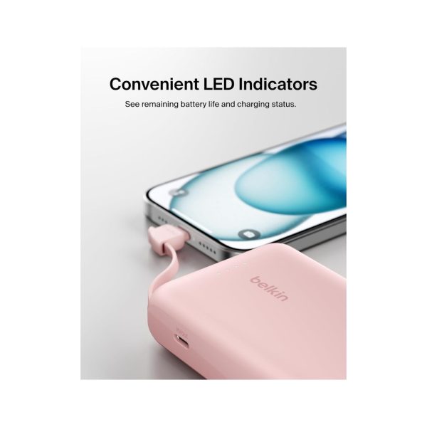 Belkin 10K PD Fast Charge Portable with Integrated Cable Pink (3)