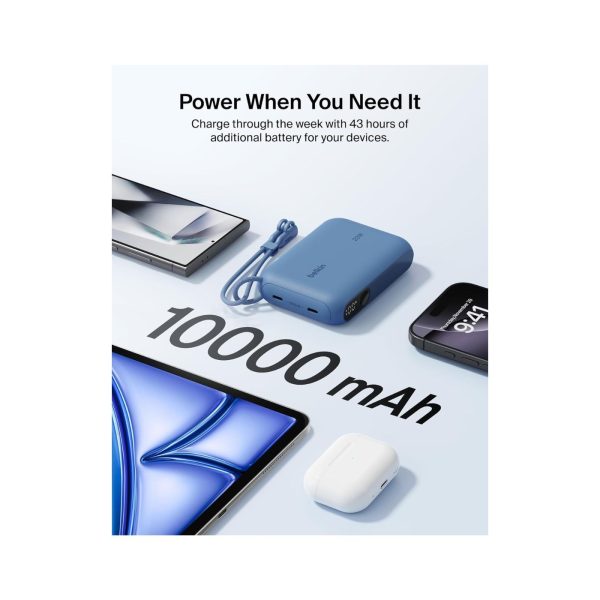 Belkin 10K mAh Portable Slim USB C Power Bank Blue (6)