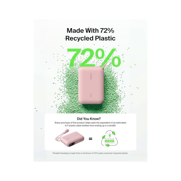 Belkin 10K mAh Portable Slim USB C Power Bank Pink (2)