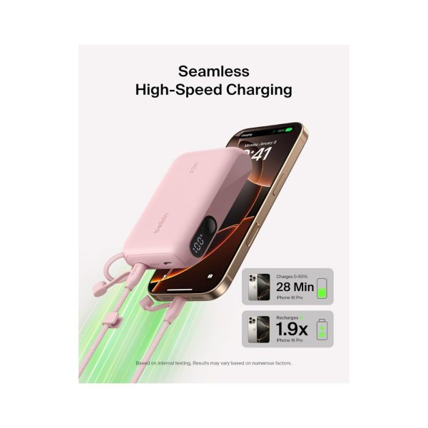 Belkin 10K mAh Portable Slim USB C Power Bank Pink (7)