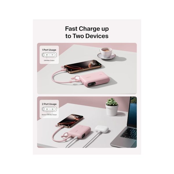 Belkin 10K mAh Portable Slim USB C Power Bank Pink (8)
