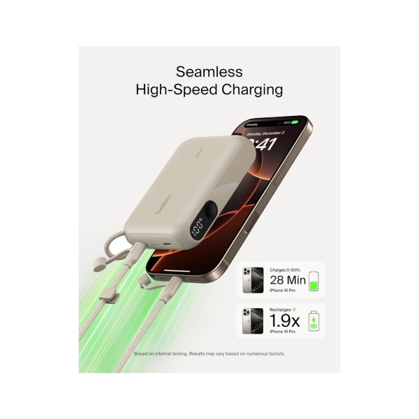 Belkin 10K mAh Portable Slim USB C Power Bank Sand (7)