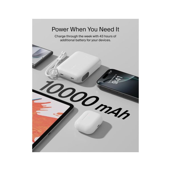 Belkin 10K mAh Portable Slim USB C Power Bank White (9)