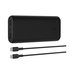 Belkin 20K Fast Charge 3 Port Power Bank Black (1)