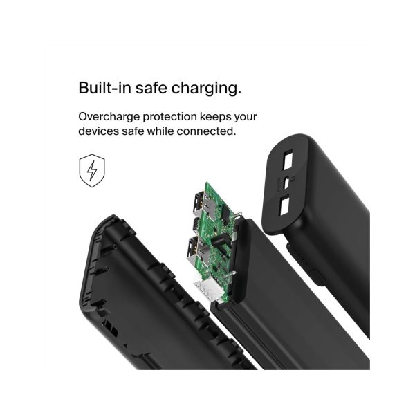 Belkin 20K Fast Charge 3 Port Power Bank Black (6)