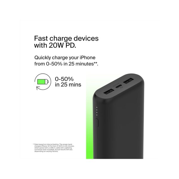 Belkin 20K Fast Charge 3 Port Power Bank Black (7)