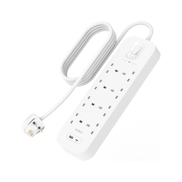 Belkin 8 Outlet Surge Protector Power Strip With 1 USB C1 USB A (1)