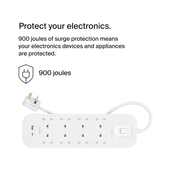 Belkin 8 Outlet Surge Protector Power Strip With 1 USB C1 USB A (6)