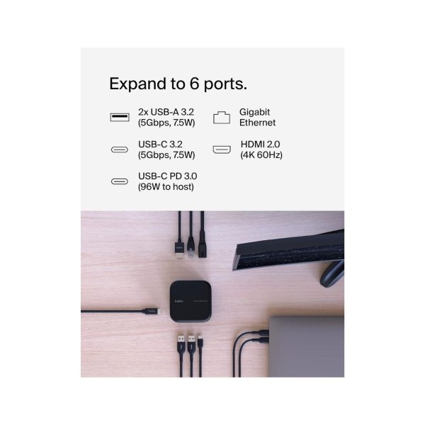 Belkin Connect  6 in 1 USB C 130W Multiport Docking Station (6)