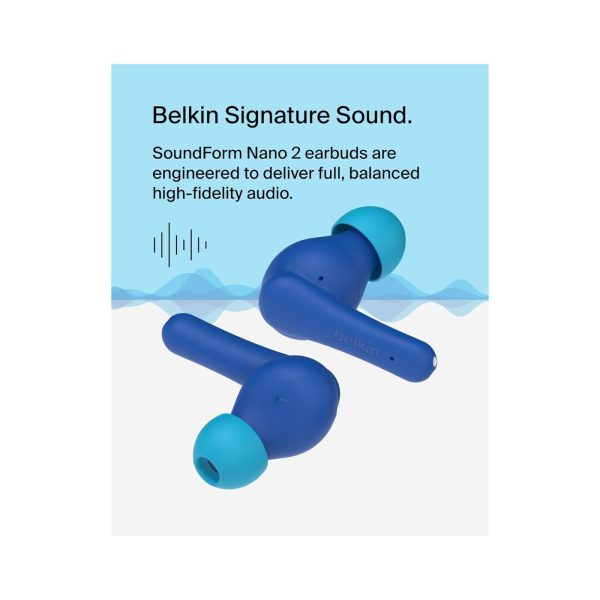 Belkin SoundForm Nano 2 True Wireless Earbuds Blue (2)