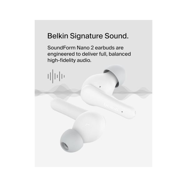 Belkin SoundForm Nano 2 True Wireless Earbuds White (2)