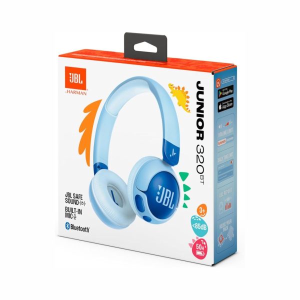 JBL Junior 320 BT Wireless On Ear Bluetooth Headphones Blue  (2)