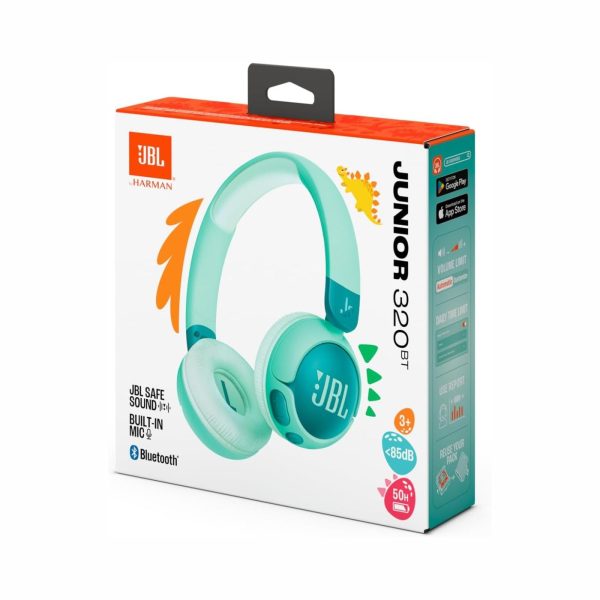 JBL Junior 320 BT Wireless On Ear Bluetooth Headphones Green (2)