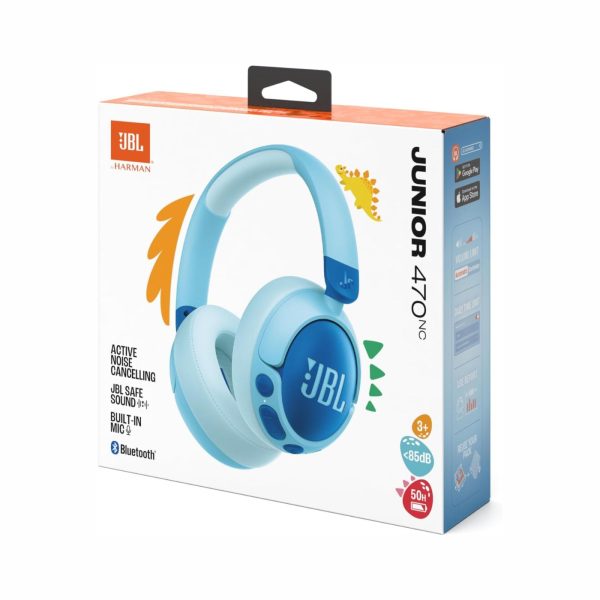 JBL Junior 470 NC Wireless Bluetooth Headphones Blue (2)