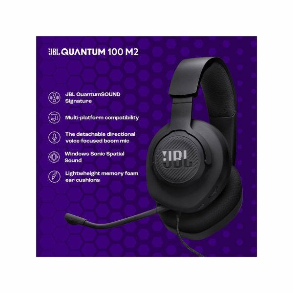 JBL Quantum 100M2 Wired Gaming Headphones Black (4)