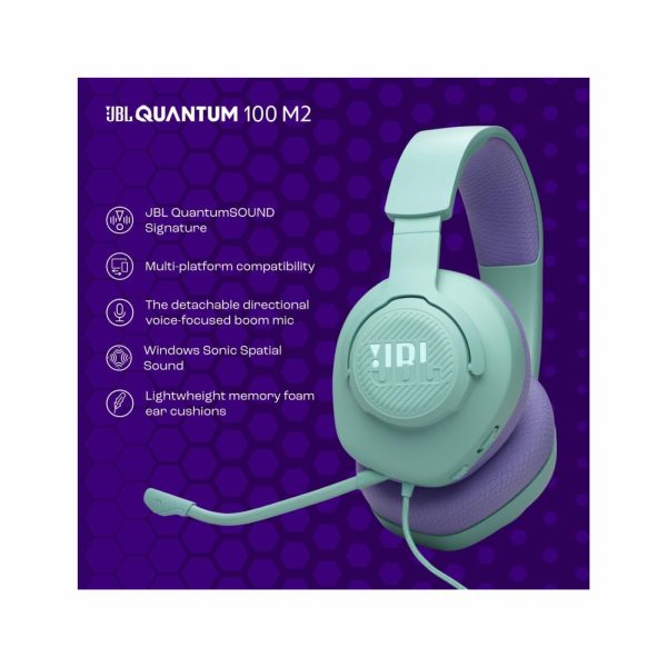 JBL Quantum 100M2 Wired Gaming Headphones Cyan (5)
