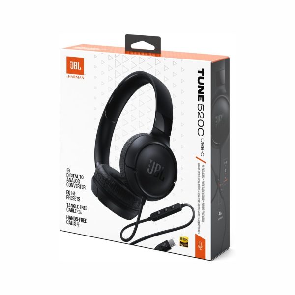 JBL Tune 520C USB C Wired Headphones Black (2)