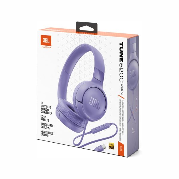 JBL Tune 520C USB C Wired Headphones Purple (2)