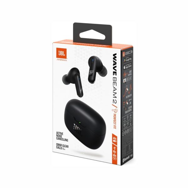 JBL Wave Beam 2 Adaptive Noise Cancelling Earbuds Black (2)