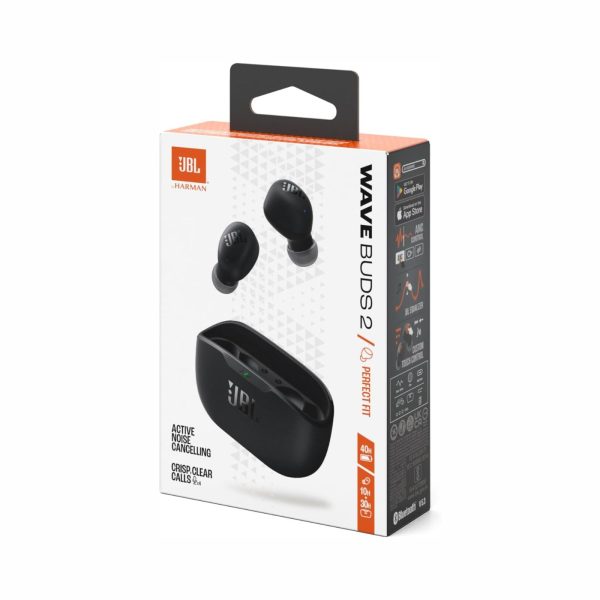 JBL Wave Buds 2 True Wireless Noise Cancellling Earbuds Black (2)