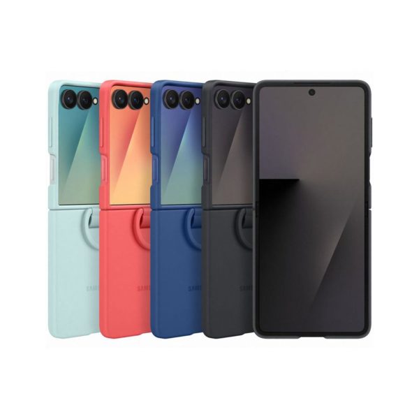 Samsung Z Flip 7 Ring Case Silicone Black (2)