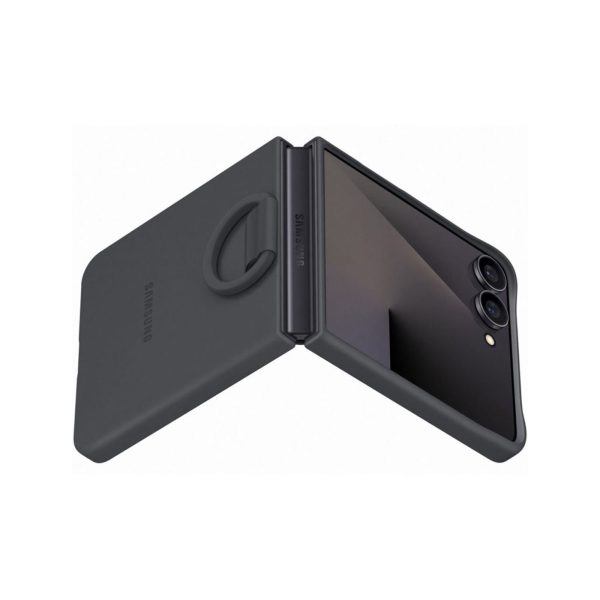 Samsung Z Flip 7 Ring Case Silicone Black (3)