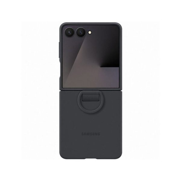 Samsung Z Flip 7 Ring Case Silicone Black (5)