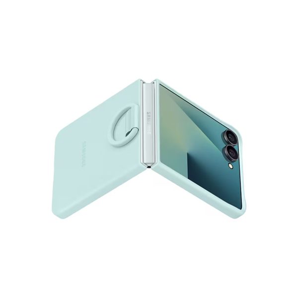 Samsung Z Flip 7 Ring Case Silicone Mint (2)
