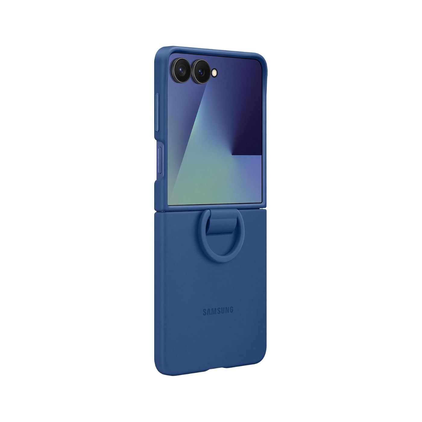 Samsung Z Flip 7 Ring Case Silicone Navy (1)