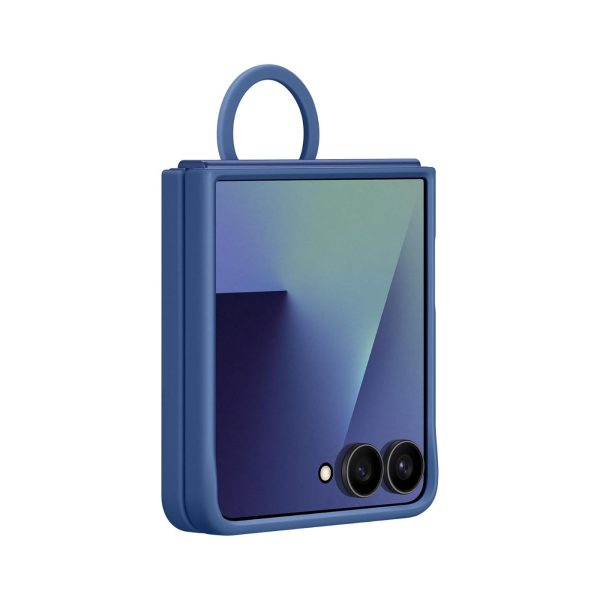 Samsung Z Flip 7 Ring Case Silicone Navy (5)