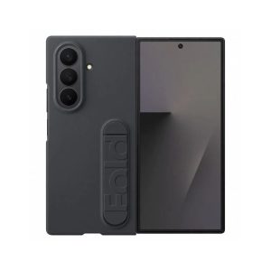 Samsung Z Fold 7 Silicone Grip Case With Stand Black