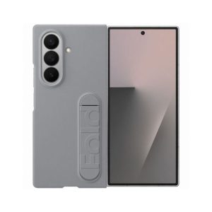 Samsung Z Fold 7 Silicone Grip Case With Stand Gray