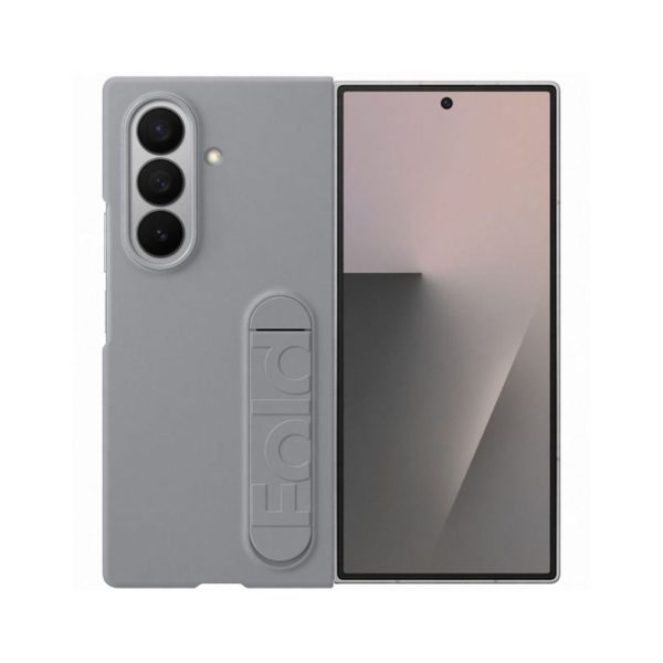 Samsung Z Fold 7 Silicone Grip Case With Stand Gray