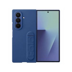 Samsung Z Fold 7 Silicone Grip Case With Stand Navy