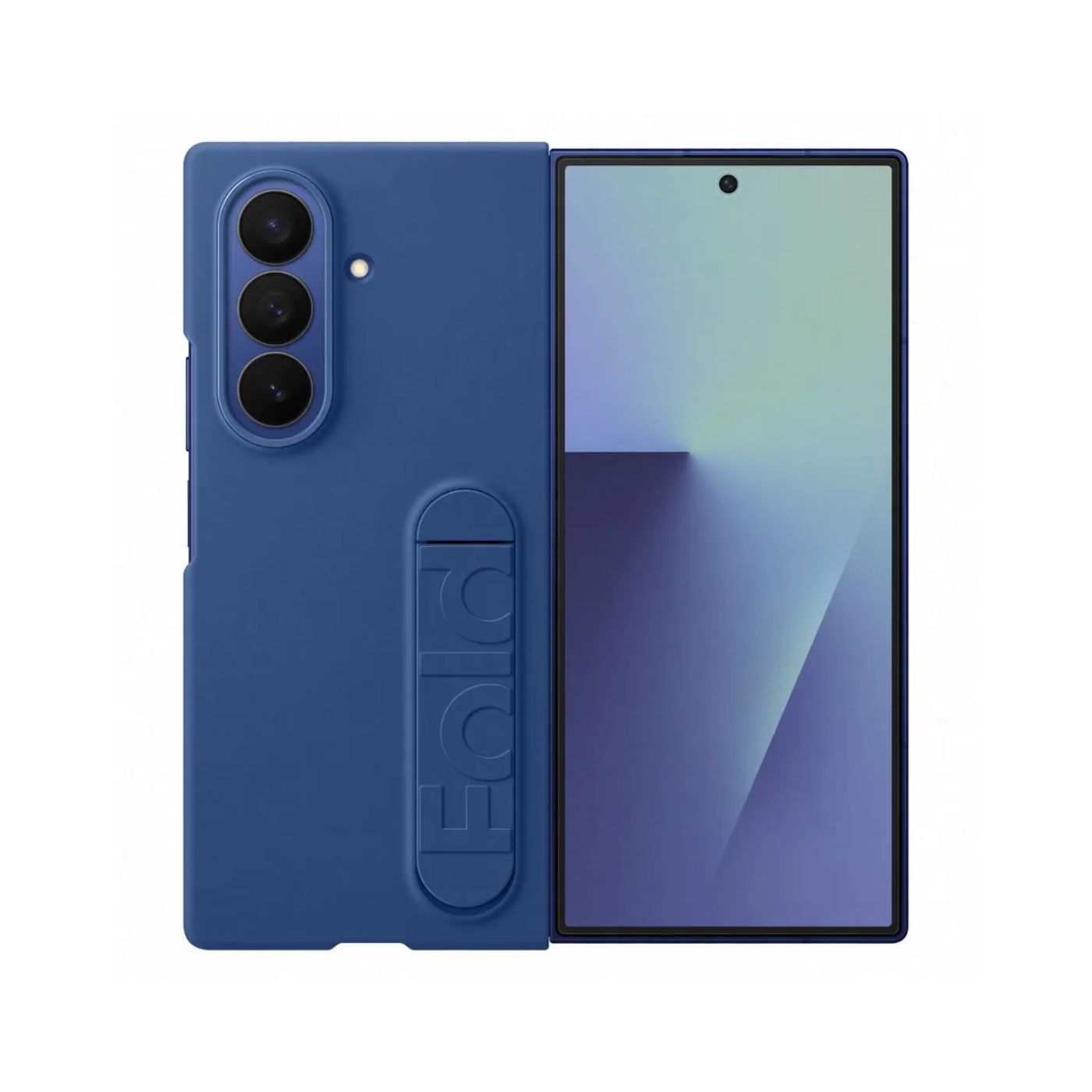 Samsung Z Fold 7 Silicone Grip Case With Stand Navy