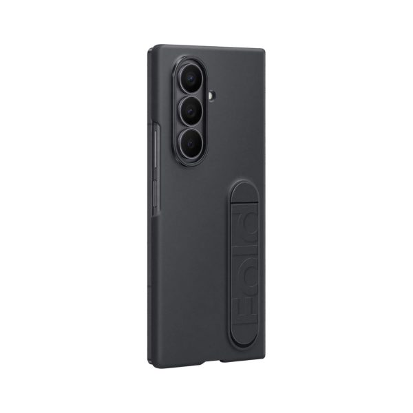 Samsung Z Fold 7 Silicone Grip Case with Stand Blk (2)