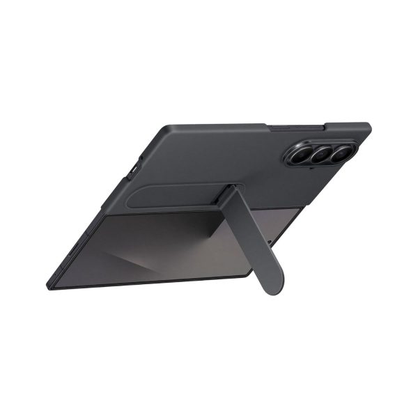 Samsung Z Fold 7 Silicone Grip Case with Stand Blk (3)