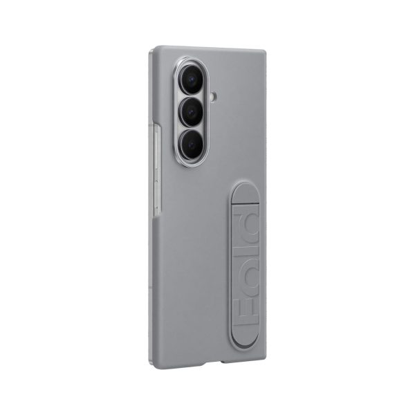 Samsung Z Fold 7 Silicone Grip Case with Stand Gray (2)