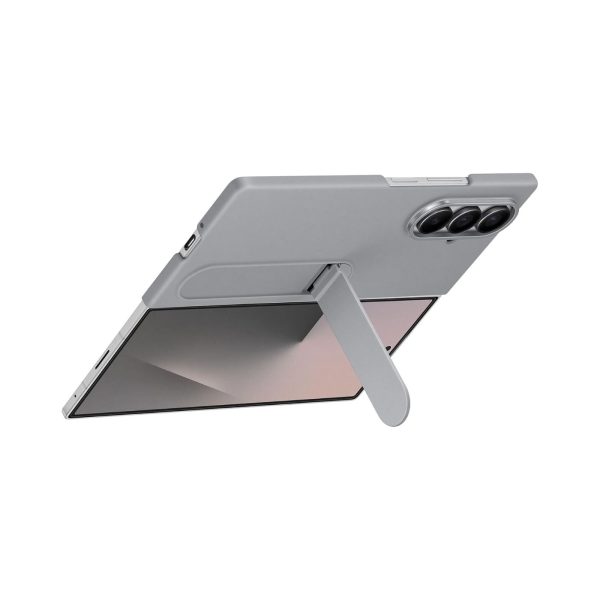Samsung Z Fold 7 Silicone Grip Case with Stand Gray (3)