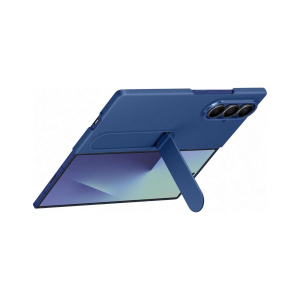 Samsung Z Fold 7 Silicone Grip Case with Stand Navy (3)