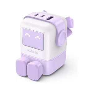 UGREEN UNO 65W USB C Charger 3 Port Power Adapter Purple (1)