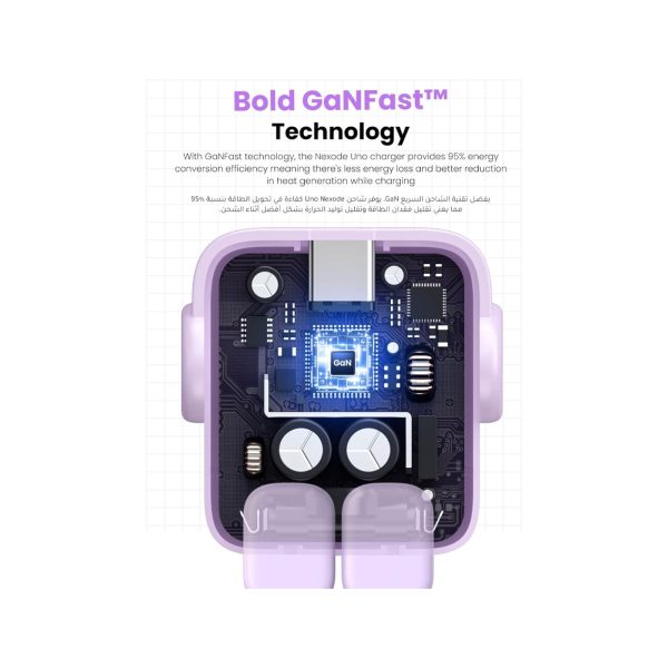 UGREEN UNO 65W USB C Charger 3 Port Power Adapter Purple (3)