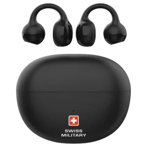Swiss Military Delta 6 Truly Wireless Bluetooth Clip On Earbuds Black (1)