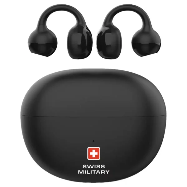 Swiss Military Delta 6 Truly Wireless Bluetooth Clip On Earbuds Black (1)